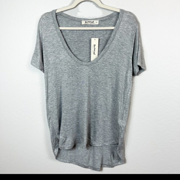 Three bird nest nwt oversized grey tee shirt sm - Picture 2 of 10